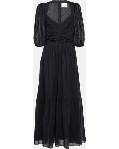 Isabel Marant Leoniza Cotton Maxi Dress - Black