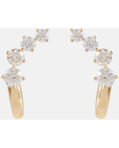 Melissa Kaye Aria Dagger 18kt Gold Earrings With Diamonds - White