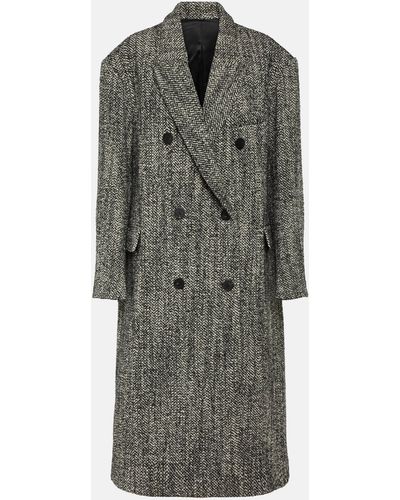 Isabel Marant Lojimiko Oversized Wool-blend Coat - Grey