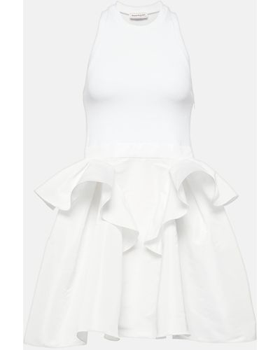 Alexander McQueen Ruffled Minidress - White