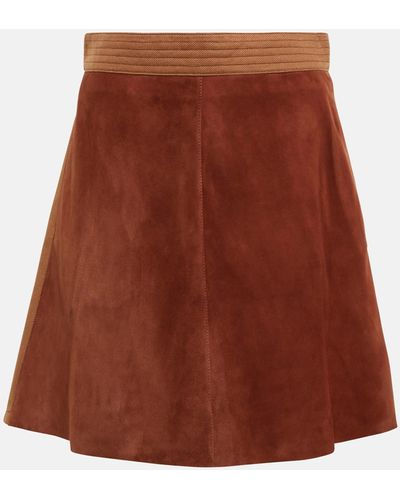 See By Chloé See By Chloe Suede Miniskirt - Brown