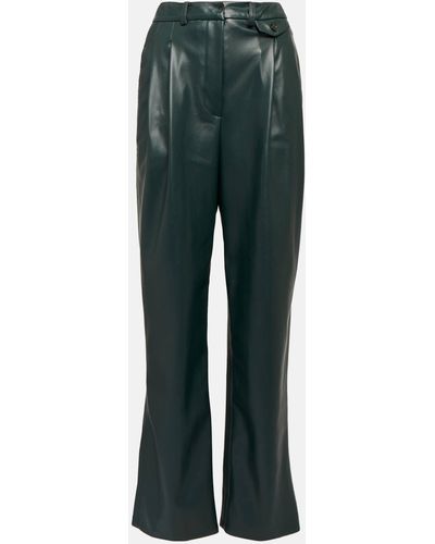 Frankie Shop Pernille Straight Faux Leather Pants - Green