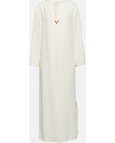 Valentino Silk Cady Maxi Gown - White
