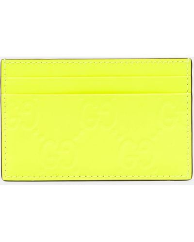 Gucci GG Leather Card Case - Yellow