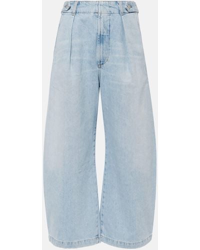 Citizens of Humanity Payton High-rise Twill Wide-leg Pants - Blue