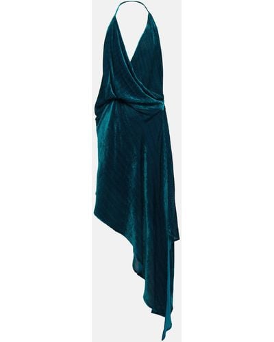 Petar Petrov Asymmetric Midi Dress - Blue