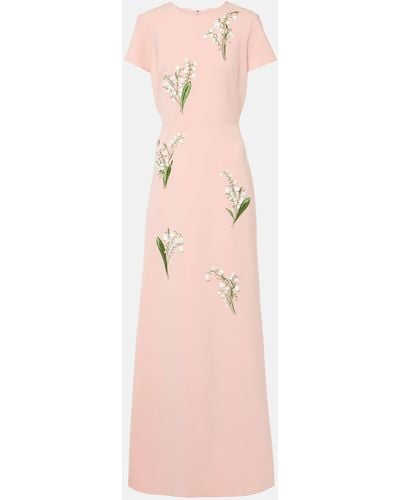 Carolina Herrera Bow-detail Embellished Gown - Pink