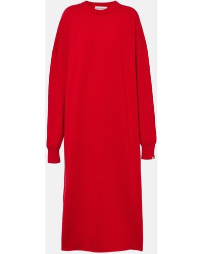 Extreme Cashmere Weird Cashmere-blend Midi Dress - Red
