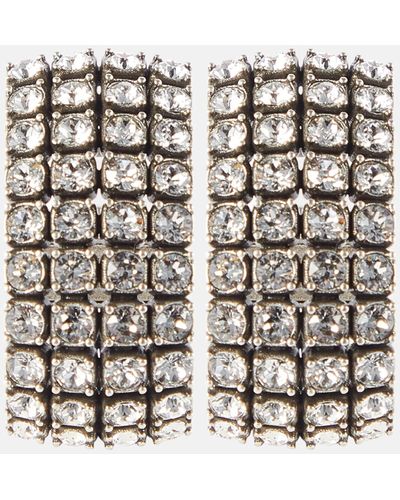 Balenciaga Glam Crystal-embellished Ear Cuffs - Metallic