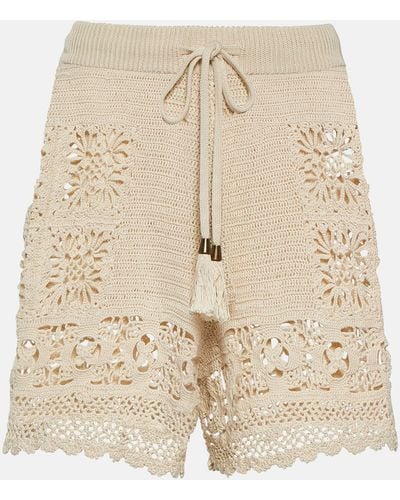 Zimmermann Chintz Crochet Shorts - Natural