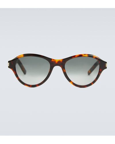 Saint Laurent Oval Sunglasses - Brown