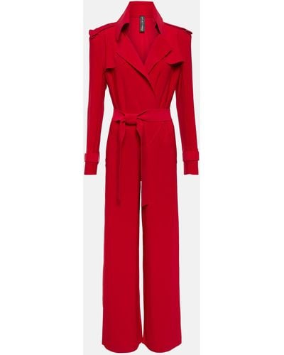 Norma Kamali Belted Jumpsuit - Red