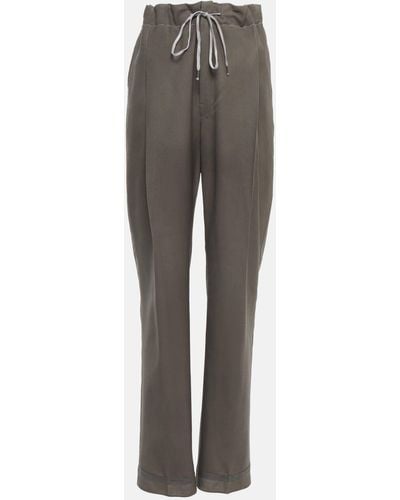 Maison Margiela Wide-leg Wool Pants - Grey