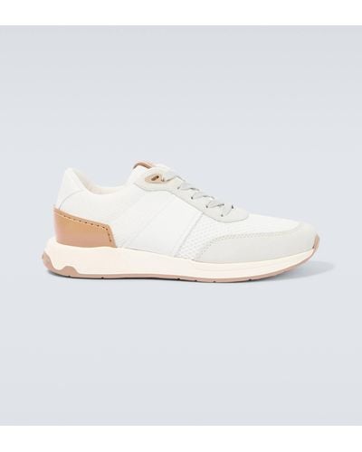 Tod's Leather-trimmed Sneakers - White