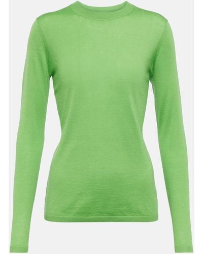 Gabriela Hearst Virgil Cashmere And Silk Sweater - Green