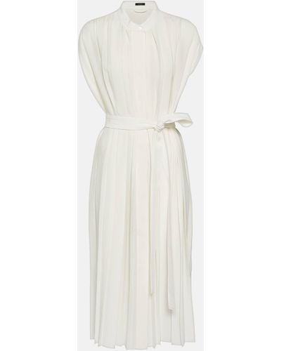 JOSEPH Davidge Pleated Midi Dress - White