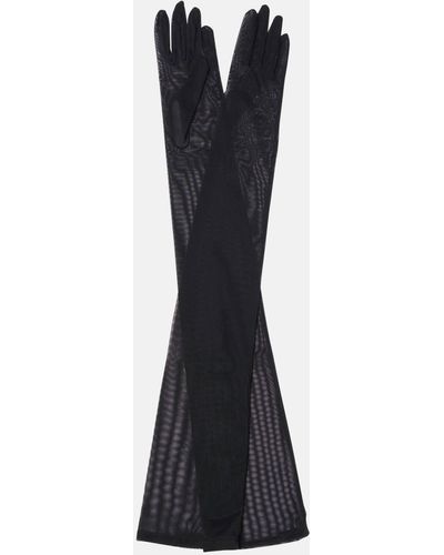 Dolce & Gabbana X Kim Long Tulle Gloves - Black