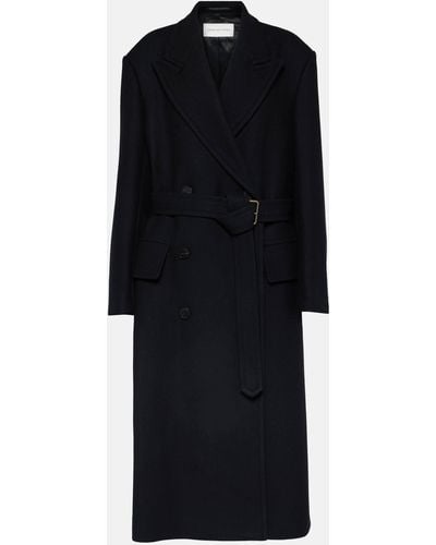 Dries Van Noten Rufia Double-breasted Wool-blend Overcoat - Black