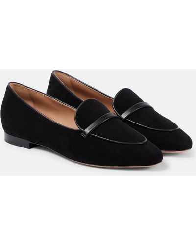 Malone Souliers Bruni Leather-trimmed Suede Loafers - Black