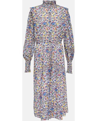Isabel Marant Galoa Floral Cotton Midi Dress - Multicolour