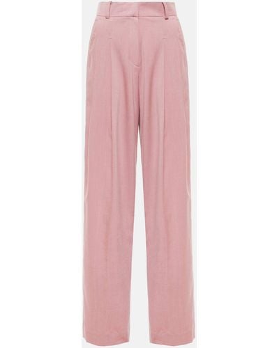 Frankie Shop Gelso High-rise Wide-leg Pants - Pink