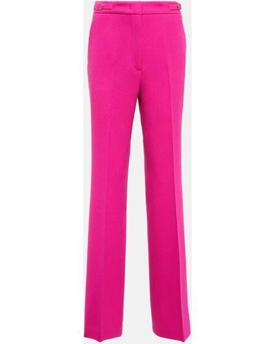 Gabriela Hearst Vesta High-rise Flared Wool Pants - Pink