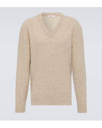 Lemaire V-neck Wool Sweater - Natural
