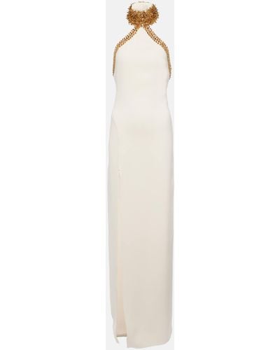 Tom Ford Embellished Silk-blend Gown - White