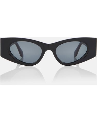 Alaïa Logo Oval Sunglasses - Blue