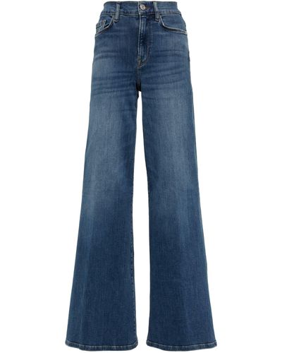 FRAME Le Palazzo High-rise Wide-leg Jeans - Blue
