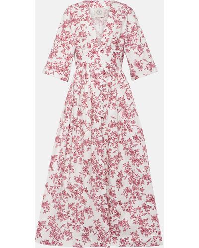 Emilia Wickstead Elowen Printed Midi Dress - Pink
