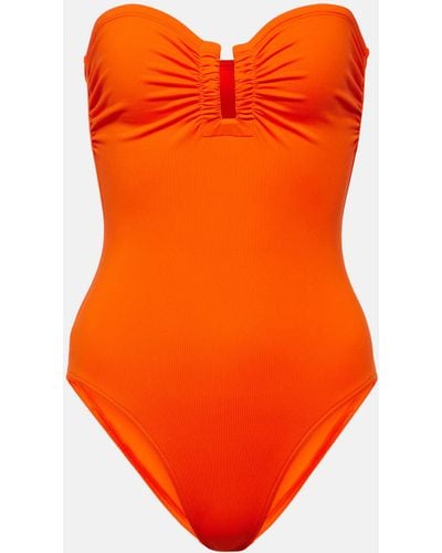 Eres Cassiopee Strapless Bustier Swimsuit - Orange