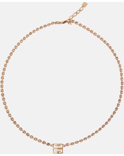 Givenchy 4g Crystal-embellished Necklace - Metallic