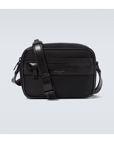 Saint Laurent Small Canvas Shoulder Bag - Black