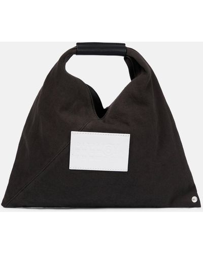 MM6 by Maison Martin Margiela Japanese Small Canvas Tote Bag - Black