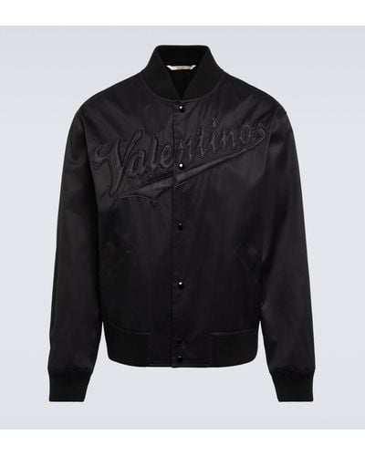 Valentino Varsity Cotton Jacket - Black
