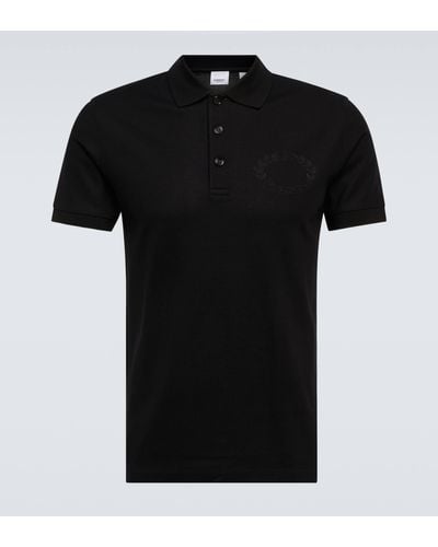 Burberry Cotton Polo Shirt - Black