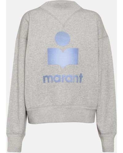 Isabel Marant Moby Logo Jersey Sweatshirt - Grey