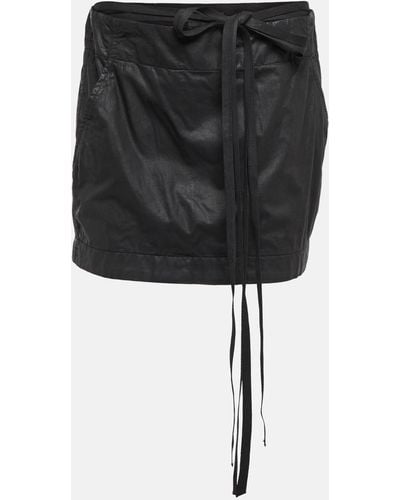 Ann Demeulemeester Cotton Miniskirt - Black