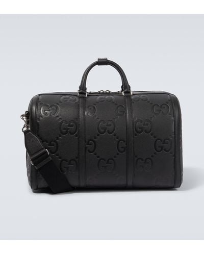Gucci Jumbo GG Leather Travel Bag - Black