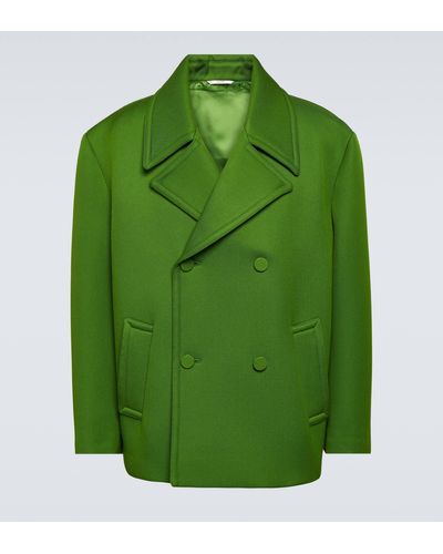 Valentino Double-breasted Peacoat - Green