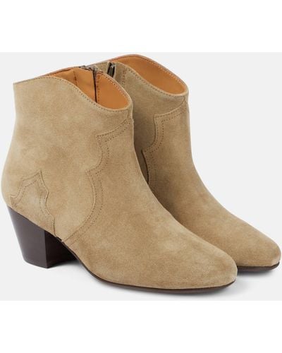 Isabel Marant Suede Ankle Boots - Natural