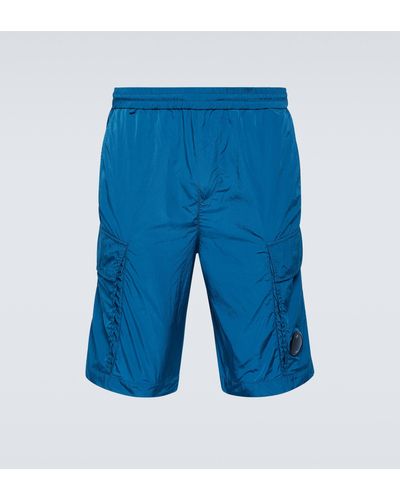 C.P. Company Taffeta Cargo Shorts - Blue