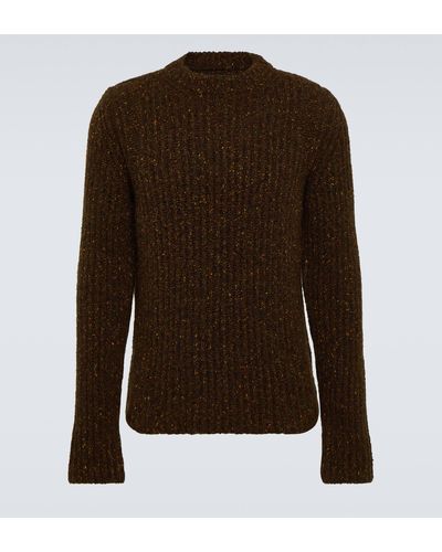 Jil Sander Alpaca Wool And Silk Sweater - Brown