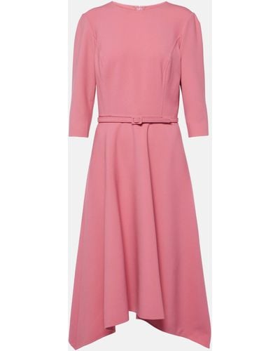 Oscar de la Renta Wool-blend Midi Dress - Pink