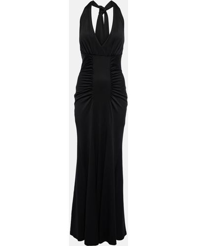 Diane von Furstenberg Makayla Gathered Jersey Maxi Dress - Black
