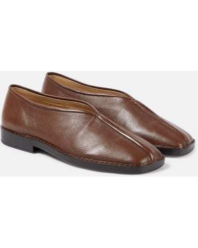 Lemaire Leather Loafers - Brown
