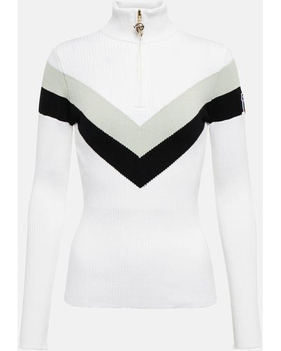 Emilio Pucci X Fusalp Ribbed-knit Half-zip Sweater - Black