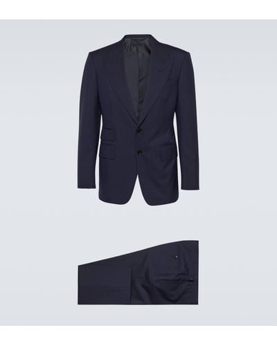 Tom Ford Shelton Wool Suit - Blue
