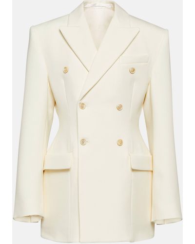 Wardrobe NYC Contour Double-breasted Wool Blazer - Natural